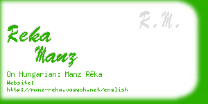 reka manz business card